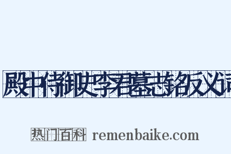 殿中侍御史李君墓志铭反义词是什么意思的图片